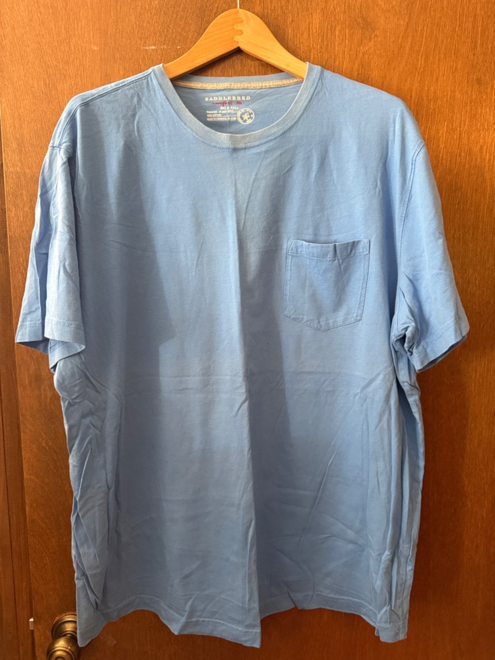 Saddlebred Sky Blue Short Sleeve Pocket Tee